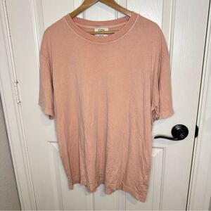 COS Salmon Dusty Pink Faded Relaxed Fit T-Shirt Sz L Basic Closet Minimalist